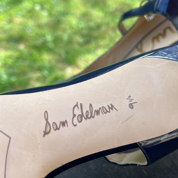 Sam Edelman Nora Blue Patent Leather Heals Women’s Size 9.5 - Picture 8 of 10